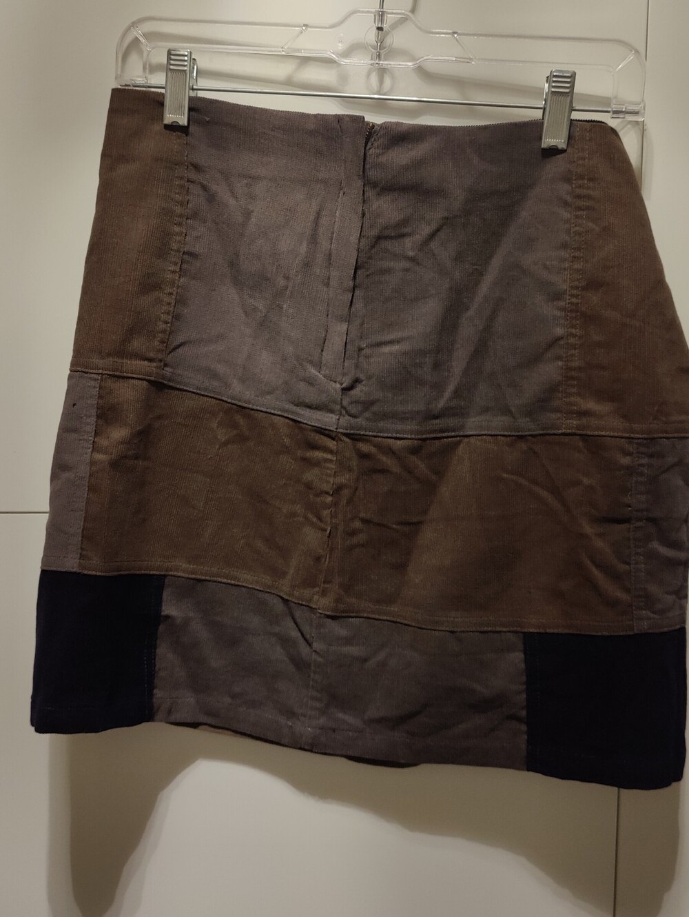 Love Riche Color Block Mini Pencil Skirt | Blue Brown Cargo Style | Boutique NWT - Picture 3 of 7